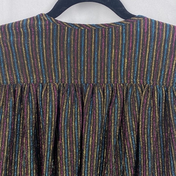 Anthropologie See U Soon Black Sparkle Multicoloured Blouse - Size Small - Picture 16 of 16